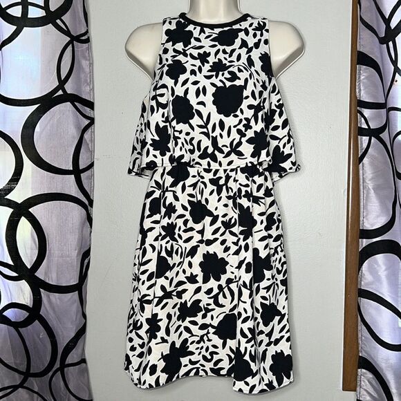 Ann Taylor Loft Floral Popover Dress 0P - Picture 1 of 12